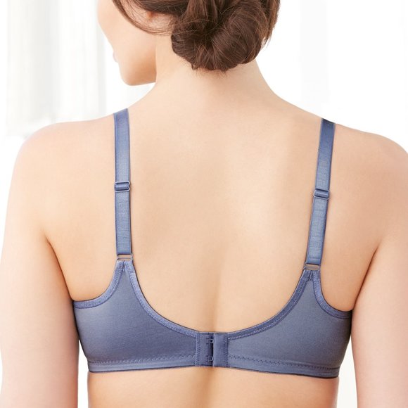 Set of 3! 40C Glamorise ELEGANCE Bra (UNDERWIRED) Lace STRETCH-STRAPS BLUE NEW - Picture 4 of 16